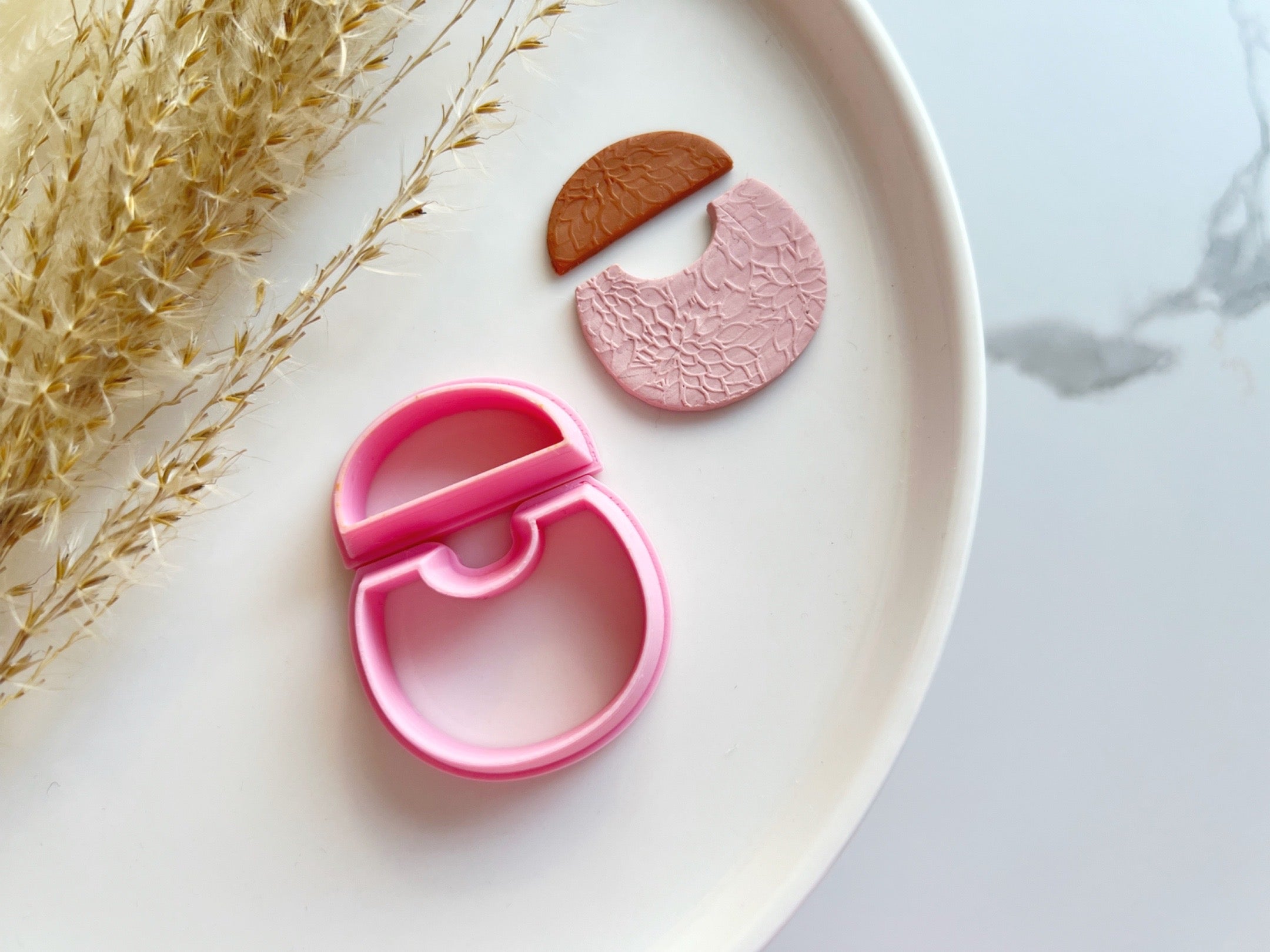 Curvy U Dome Shape with Heart Donut Shaped Polymer Clay  Cutter • Fondant Cutter • Cookie Cutter