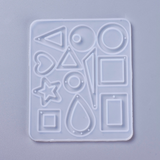 1pc, 117x98x4~5mm, Silicone Moulds, Resin Casting Moulds, For UV Resin, Epoxy Resin Jewelry Making, Mixed Geometric Shapes in Clear
