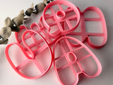 90mm, Bubble Letter Alphabet Shaped Polymer Clay Cutter • Clay Cutter • Cookie Cutter