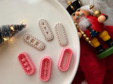 Christmas Polymer Clay Cutter, Ho Ho Ho & Joy Imprint (PLA)