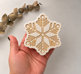 Big Snowflake Coaster Cutter, Christmas Snowflake Polymer Clay Cutter, Coaster & Trinket Dish Cutter, Christmas Ornament Cutter