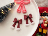 Christmas Santa Bow Clay Cutter, Polymer Clay Earring Maker (PLA)