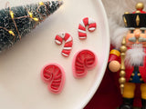 Christmas Candy Cane Clay Cutter, Polymer Clay Earring Maker (PLA)