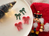 Christmas Bow Polymer Clay Cutter, PLA 3D Printed, Festive Earring Charm Maker