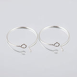 20pcs, 30mm,  Silver Plated Brass Earring Hoops Earring Findings