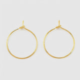 20pcs,  20mm,  Gold Plated Brass Earring Hoops Earring Findings