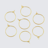20pcs,  25mm,  Gold Plated Brass Earring Hoops Earring Findings