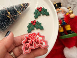Holly Polymer Clay Cutter, Christmas Earring & Charm Maker (PLA)