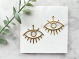 2 pcs, 42x38mm Zinc alloy Evil Eye Pendant in Gold
