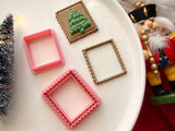 Christmas Stamp Frame Clay Cutter, Polymer Clay Imprint Tool (Multiple Sizes)
