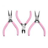 3pc Jewelry Plier Set , Steel, Pink