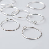 20pcs,  25mm,  Silver Plated Brass Earring Hoops Earring Findings