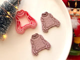 Ugly Christmas Sweater Polymer Clay Cutter, PLA 3D Printed Earring Mold