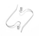 20pcs, 316 Stainless Steel Surgical Grade Hypoallergenic Ear Hook Earring Findings in Stainless Steel Colour