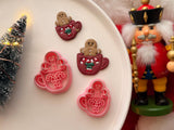 Gingerbread on Cup Polymer Clay Cutter, Christmas Earring Charm Maker (PLA)
