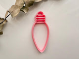 Big Christmas Light Bulb Coaster Trinket Cutter, Christmas Bulb Polymer Clay Cutter, Coaster & Trinket Dish Cutter, Christmas  Cutter
