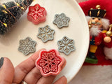 Christmas Snowflake Clay Cutter, PLA Polymer Clay Earring Charm Maker (Multiple Sizes)
