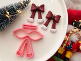 Christmas Santa Bow Clay Cutter, Polymer Clay Earring Maker (PLA)