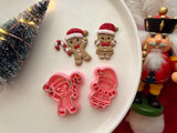 Christmas Gingerbread Boy & Girl Clay Cutter, Polymer Clay Earring Maker (PLA)