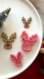 Christmas Reindeer Clay Cutter, Polymer Clay Earring Maker, Holiday Craft Tool