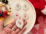 Christmas Polymer Clay Cutters, PLA Frame Earring Molds, Holiday Fondant Tools