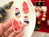 Christmas Snowman Polymer Clay Cutter, PLA 3D Printed Earring Charm Maker