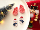 Christmas Snowman Polymer Clay Cutter, PLA 3D Printed Earring Charm Maker