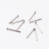 1.5mm, 50pcs, Tarnish Resistant 304 Stainless Steel Stud Earring Findings in Stainless Steel Color