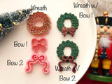 Christmas Wreath Polymer Clay Cutter, PLA 3D Printed Earring Mold (Multiple Sizes)