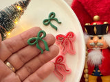 Christmas Bow Polymer Clay Cutter, PLA 3D Printed, Festive Earring Charm Maker