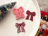Christmas Bow Polymer Clay Cutter, PLA 3D Printed, Festive Earring Charm Maker