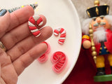 Christmas Candy Cane Clay Cutter, Polymer Clay Earring Maker (PLA)