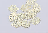 2pcs/4pcs, 22x30mm, Zinc Alloy Leaf Charm / Pendant in Gold