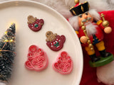 Gingerbread on Cup Polymer Clay Cutter, Christmas Earring Charm Maker (PLA)