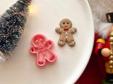 Christmas Gingerbread Man Clay Cutter, PLA Polymer Clay Earring Maker (Multiple Sizes)