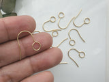Hypoallergenic French Earring Hooks, Ear Wire | Large Hole Earring Hooks | 316 Stainless Steel Hooks - Gold Colour, 10pcs