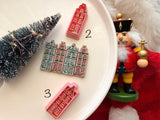 Christmas Village Polymer Clay Cutter, Festive Earring Charm Making Tool (11mm)