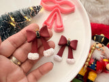 Christmas Santa Bow Clay Cutter, Polymer Clay Earring Maker (PLA)