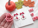 Ghost w/ Bow Halloween Cutter Collection Polymer Clay  Cutter • Fondant Cutter • Cookie Cutter