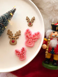 Christmas Reindeer Clay Cutter, Polymer Clay Earring Maker, Holiday Craft Tool