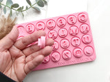 CAPITAL LETTERS - Alphabet Cookie  Stamp •  Alphabet Fondant  Stamp  • Polymer Clay Stamp   • Letter Embossing  Stamp • CS-a