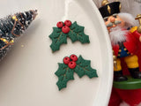 Holly Polymer Clay Cutter, Christmas Earring & Charm Maker (PLA)