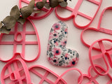 90mm, Bubble Letter Alphabet Shaped Polymer Clay Cutter • Clay Cutter • Cookie Cutter