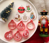 Christmas Bauble Polymer Clay Cutter, Festive Ornament Earring Mold (PLA)