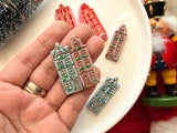 Christmas Village Polymer Clay Cutter, Festive Earring Charm Making Tool (11mm)