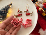Christmas Dachshund Polymer Clay Cutter Set, Festive Dog Earring Making Tool (1 Pair)
