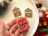 Christmas Village Polymer Clay Cutter, Festive Earring Charm Making Tool (11mm)