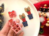 Christmas Gift Polymer Clay Cutter, PLA 3D Printed Earring Charm Mold