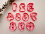 Bubble Number Clay Cutter, Number Polymer Clay Cutter, 0-9 Number Cutters, Birthday Age Clay Cutter, Fondant Cutter