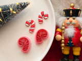 Christmas Candy Cane Clay Cutter, Polymer Clay Earring Maker (PLA)